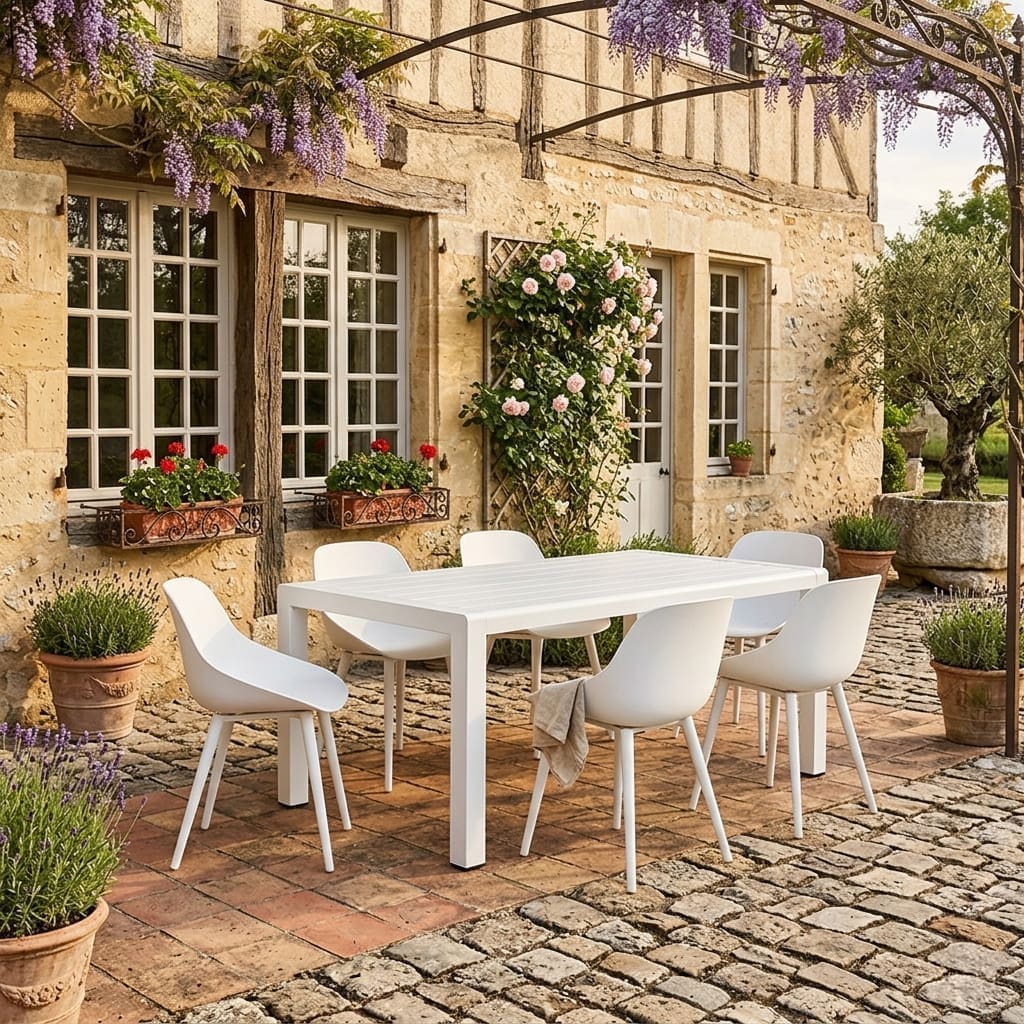 Terni 6-Seater Dining Set White