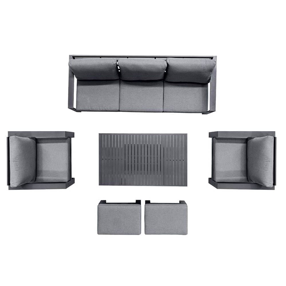 Palm 6 Piece Lounge Sofa Set Aerial VB
