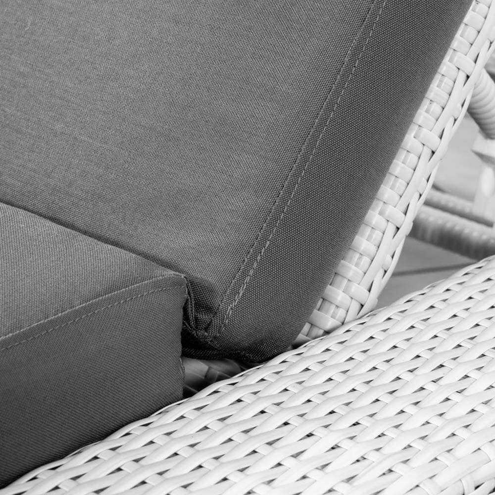 Lilly Sun Lounger White Grey Close Up 4 VB