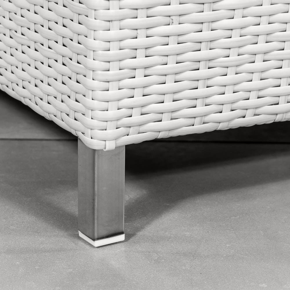 Lilly Sun Lounger White Grey Close Up VB