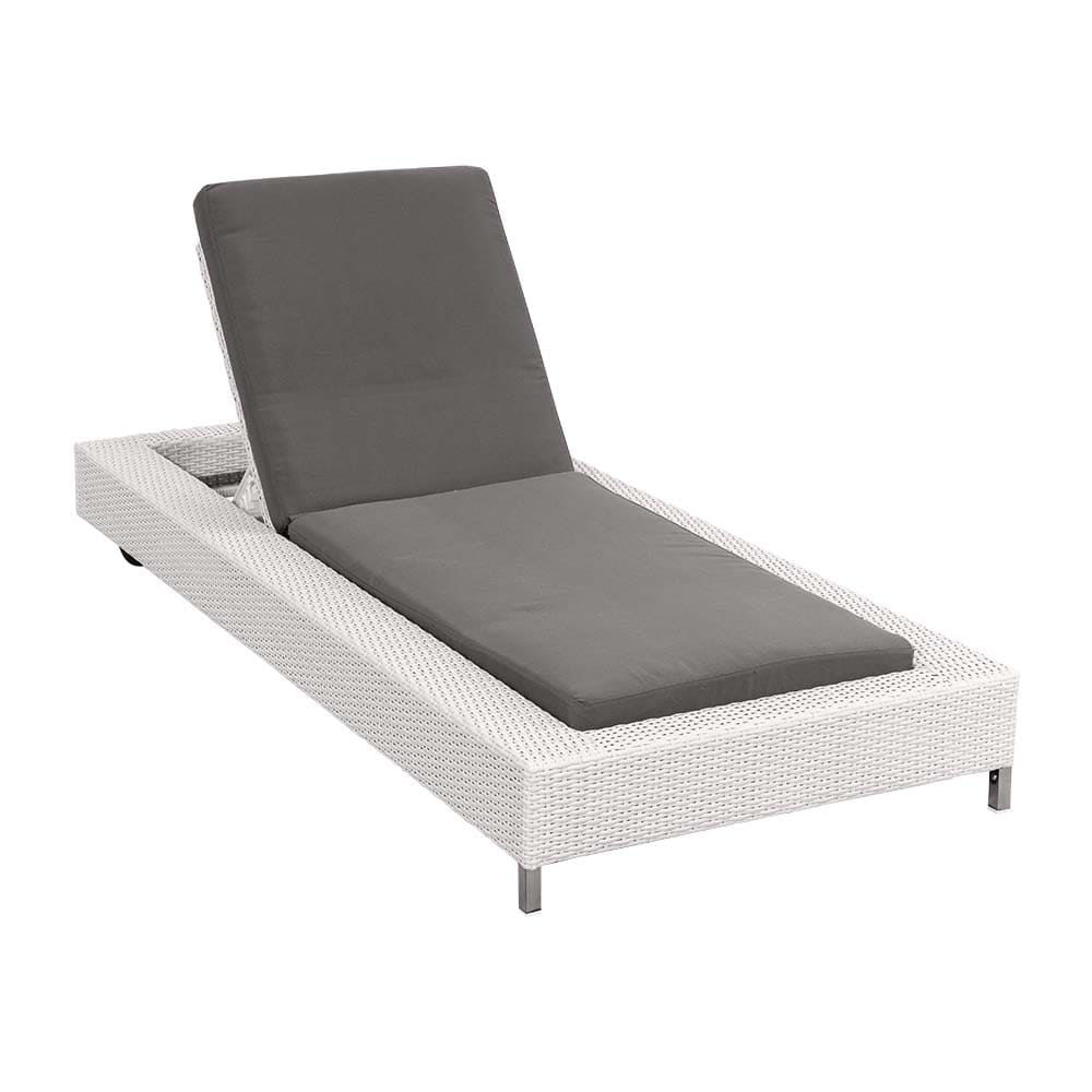 Lilly Sun Lounger White Grey VB
