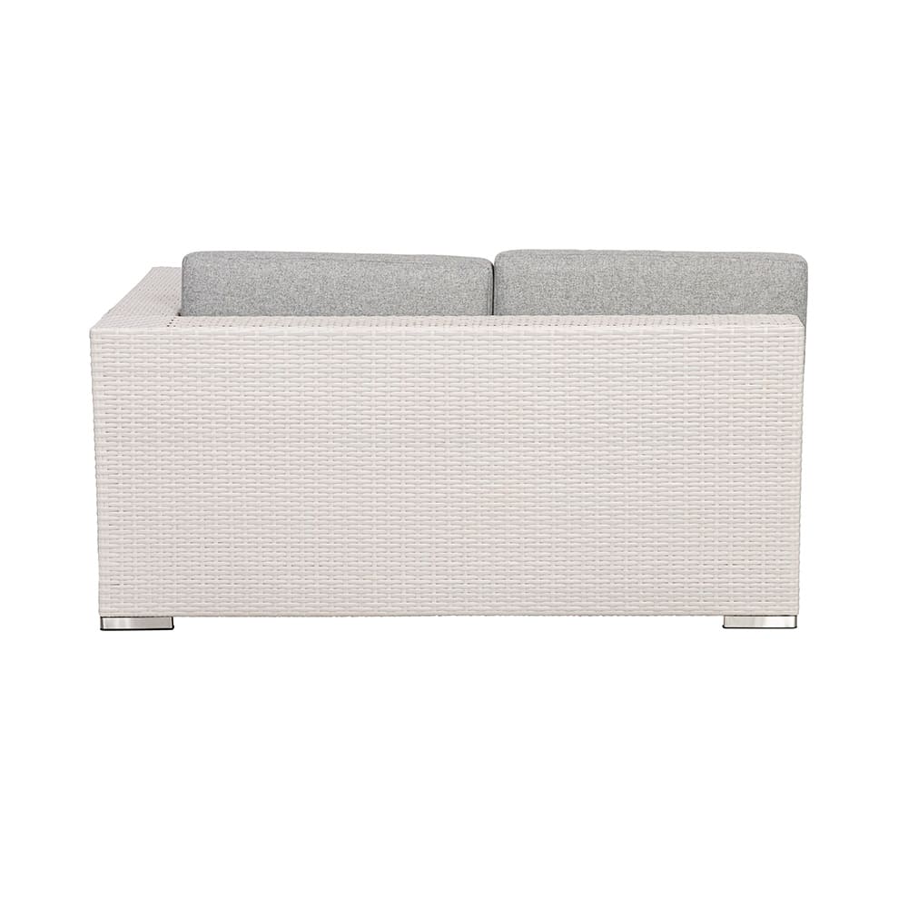 Petunia 2 Seater Left Sofa White & Light Grey Back (VB)