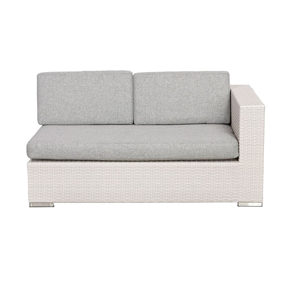 Petunia 2 Seater Left Sofa White & Light Grey Front(VB)