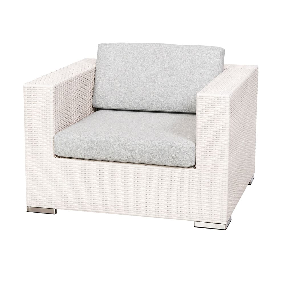 Petunia Lounge Chair White & Light Grey Front (VB)