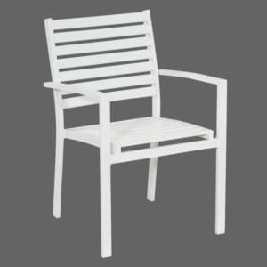 Allie Aluminium Dining Chair White VB