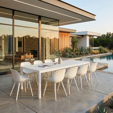 Terni 10 Seater Dining Set White