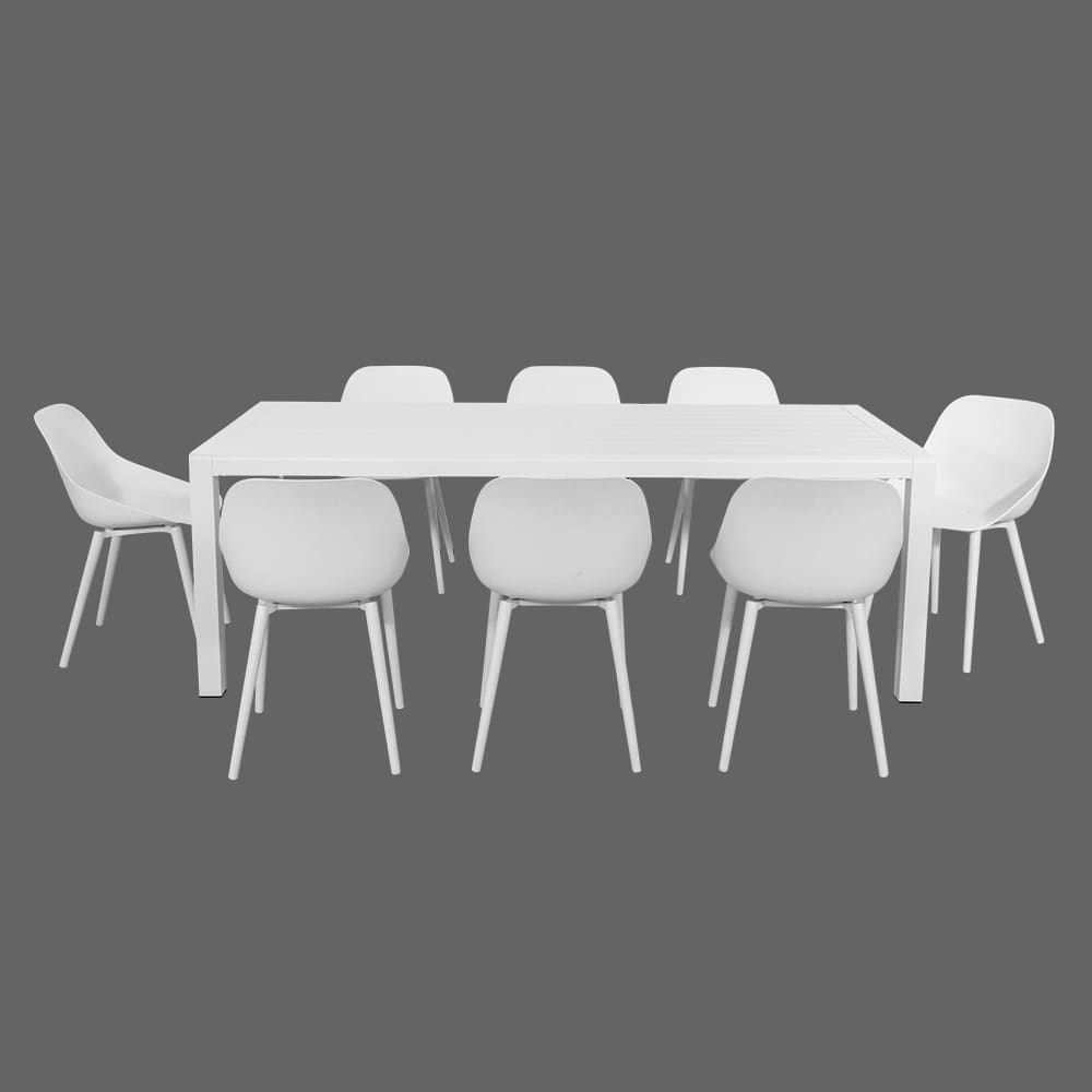 Terni 8 Seater Dining Set White New Tables VB