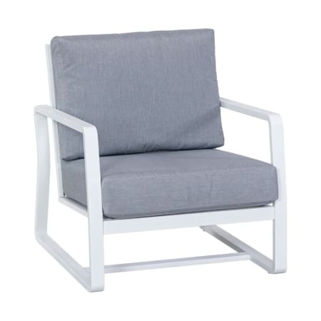 Bon Lounge Chair White & Light Grey Front (VB)
