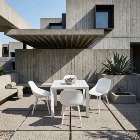 Terni 4 Seater Dining Set White