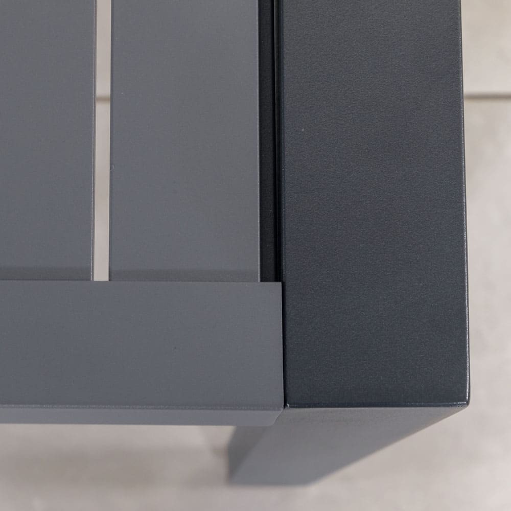 Maule Low Lounge Dining Table Charcoal Grey Close Up 2 VB