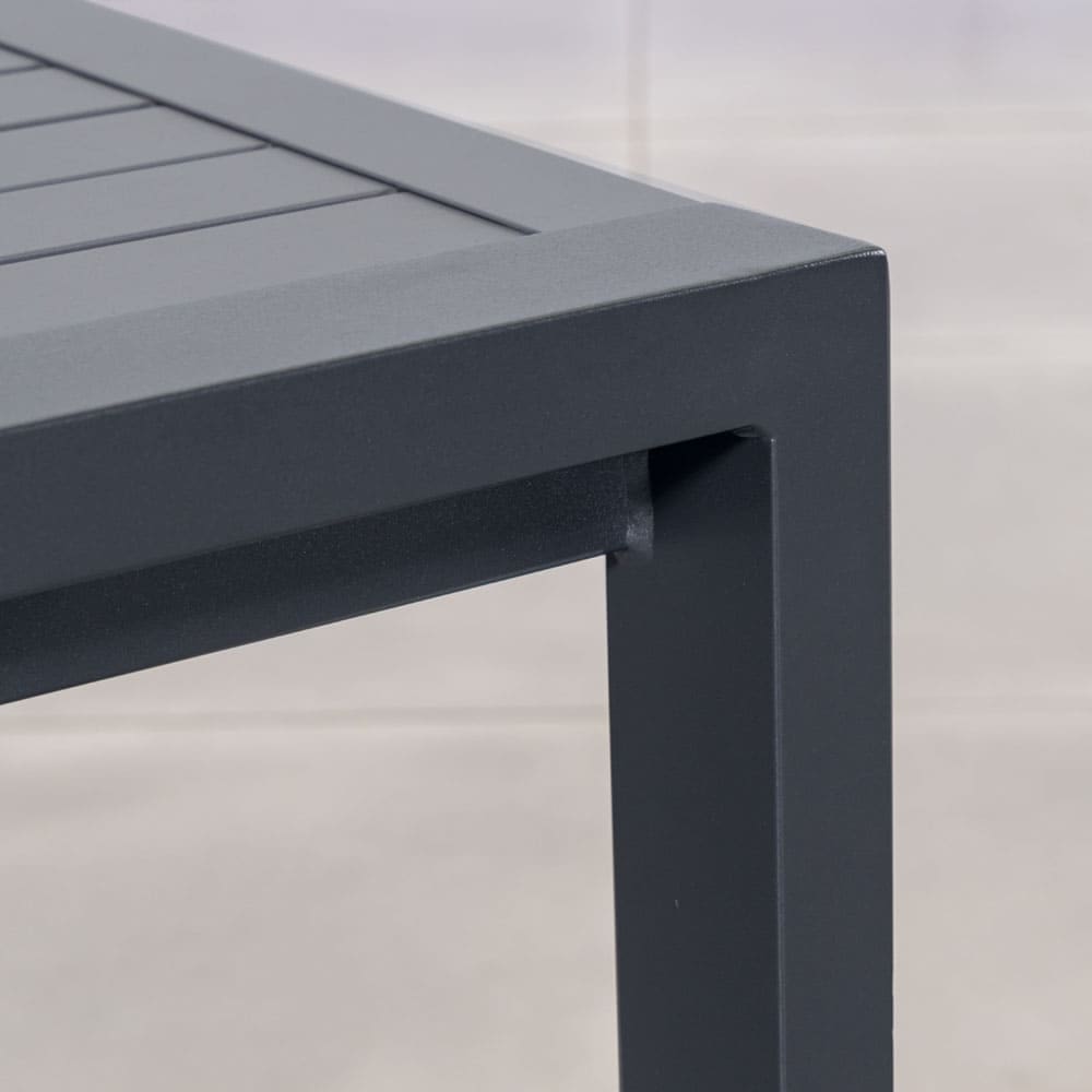 Maule Low Lounge Dining Table Charcoal Grey Close Up 3 VB