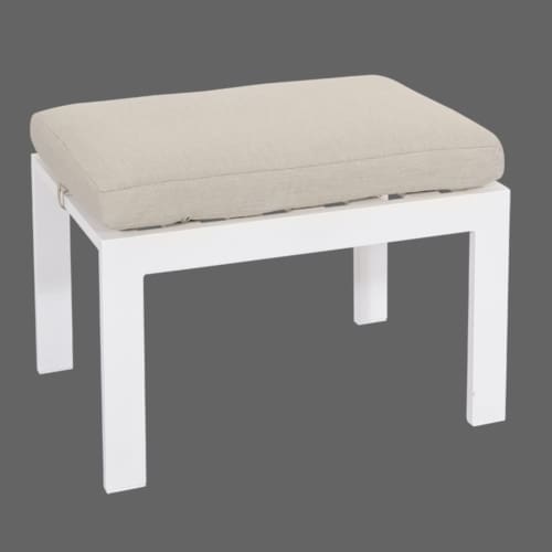 Maule Ottoman White & Beige
