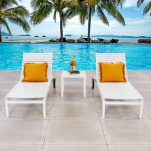 Allie Sun Lounger White Lifestyle VB