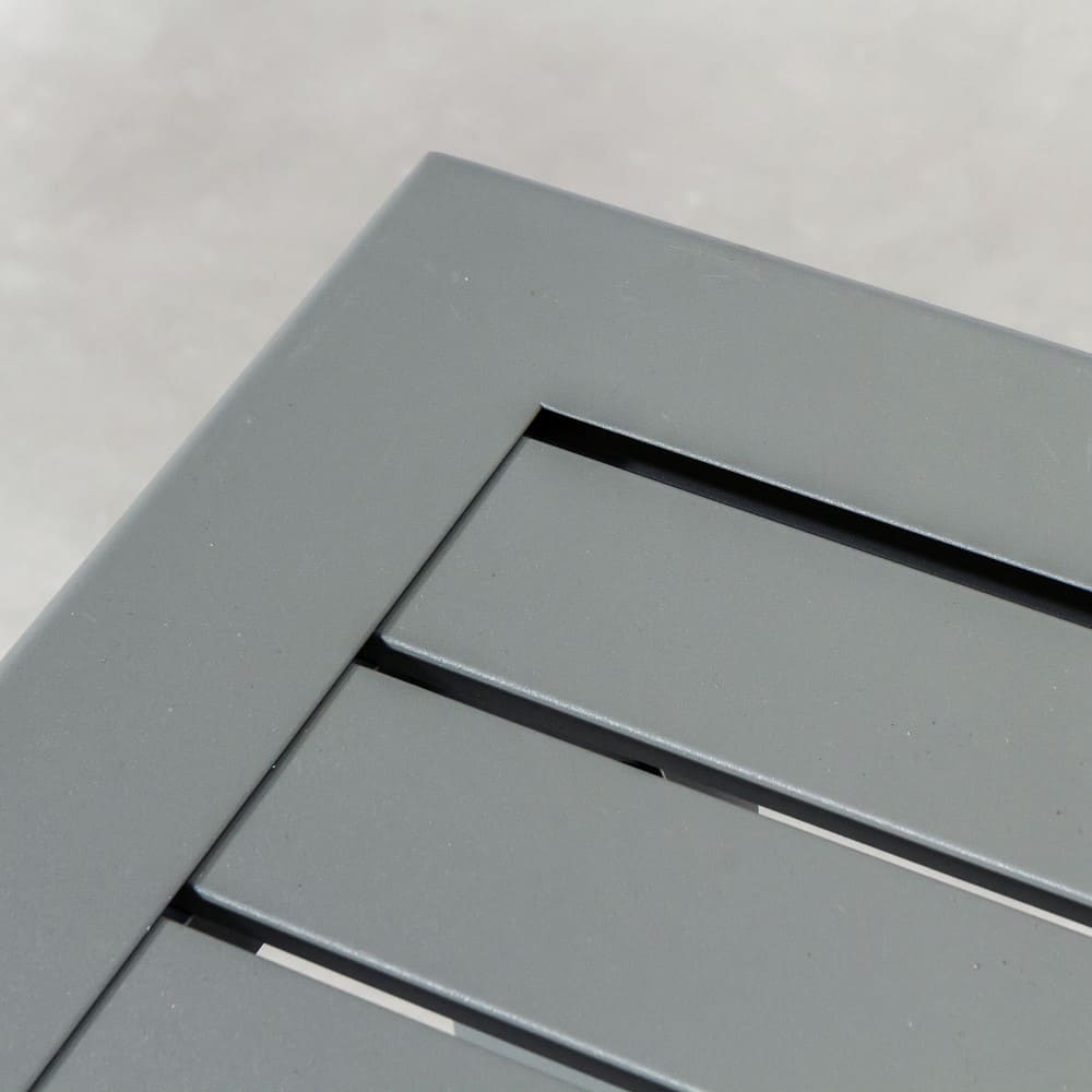 Allie 4 Seater Dining Table Grey Close Up 3 VB