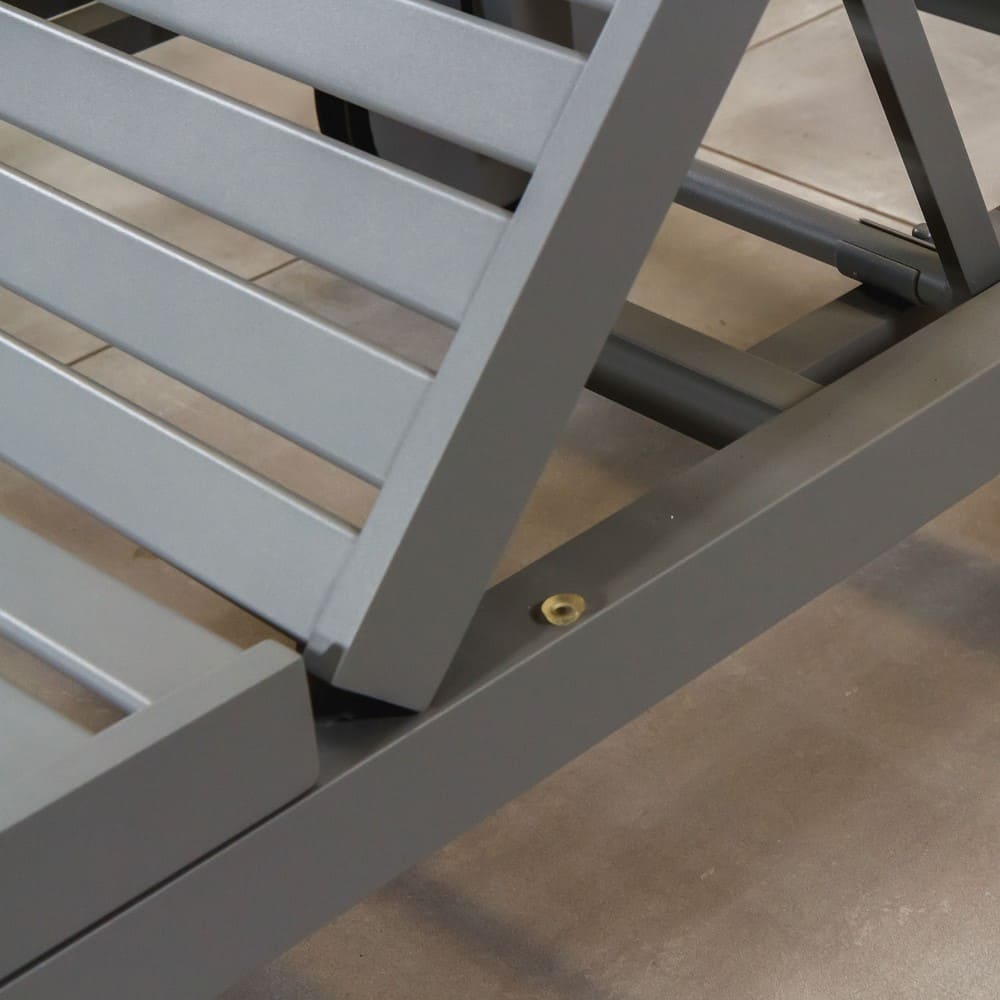 Allie Sun Lounger Grey Close Up VB