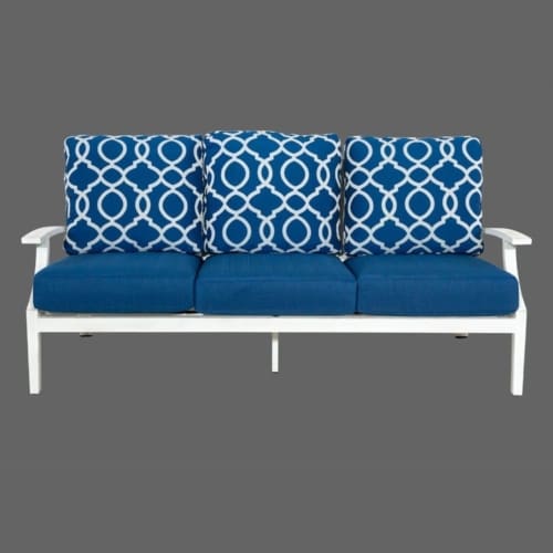 Coventry 3-Seater Sofa White & Blue