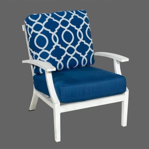 Coventry Lounge Chair White & Blue