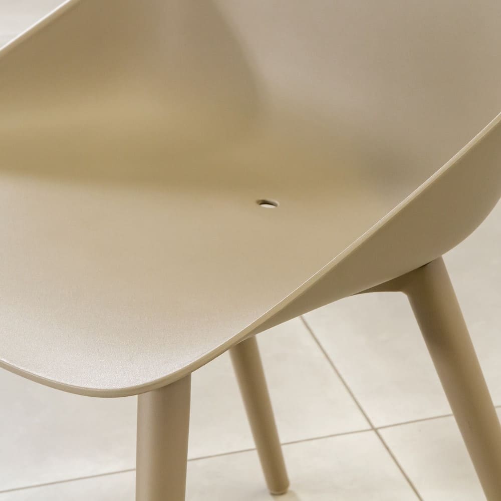 Galati Aluminium Resin Dining Chair Champagne Close Up 2 VB