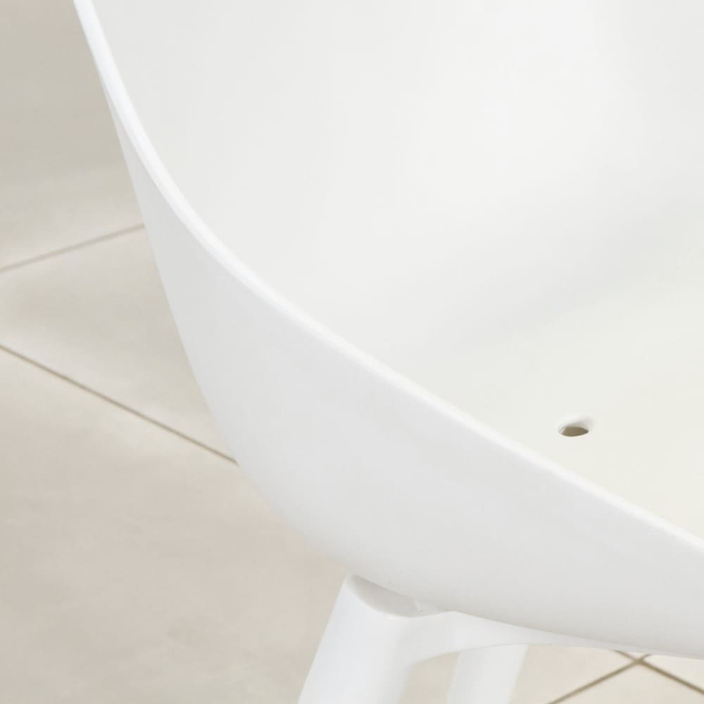 Galati Aluminium Resin Dining Chair White Close Up 2 VB