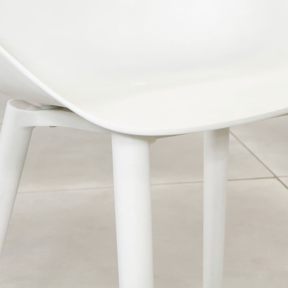 Galati Aluminium Resin Dining Chair White Close Up 3 VB
