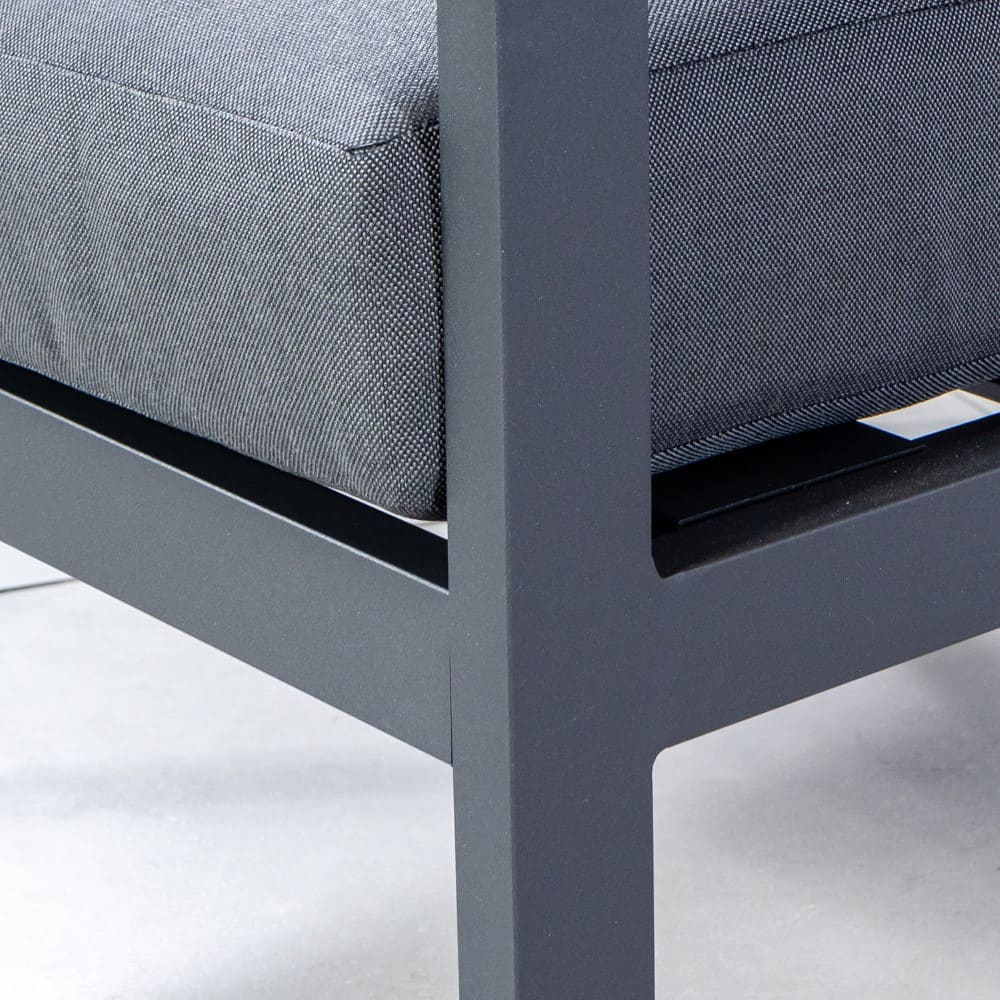 Hanover Lounge Sofa Charcoal Close Up 3 VB