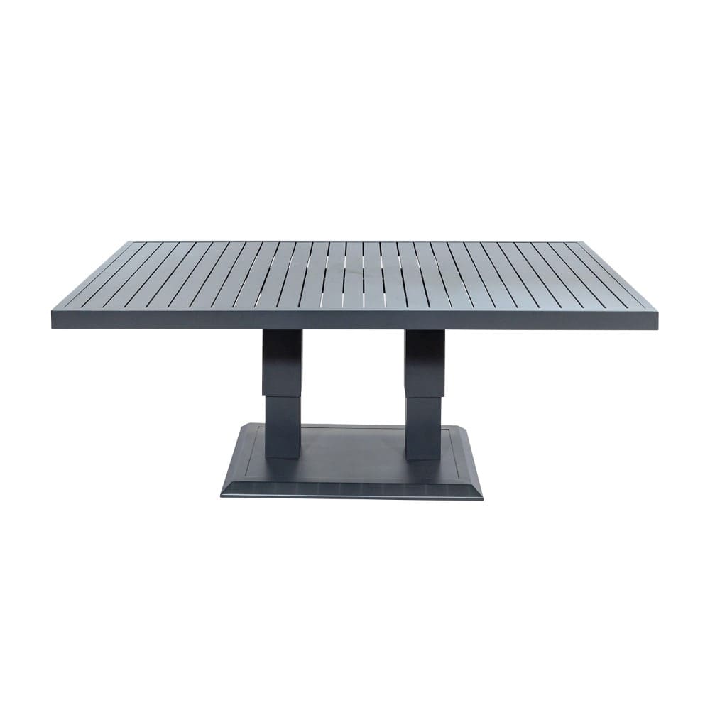 Palm Lifting 6 Seater Dining Table Charcoal B VB