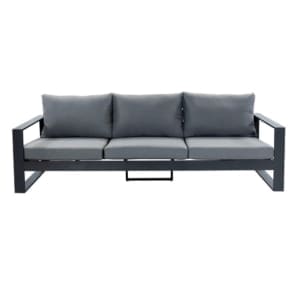 Palm Lounge 3 Seater Sofa Charcoal VB