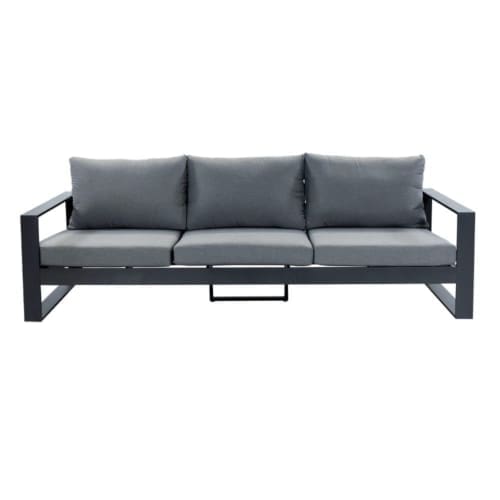 Palm 3-Seater Sofa Charcoal & Grey