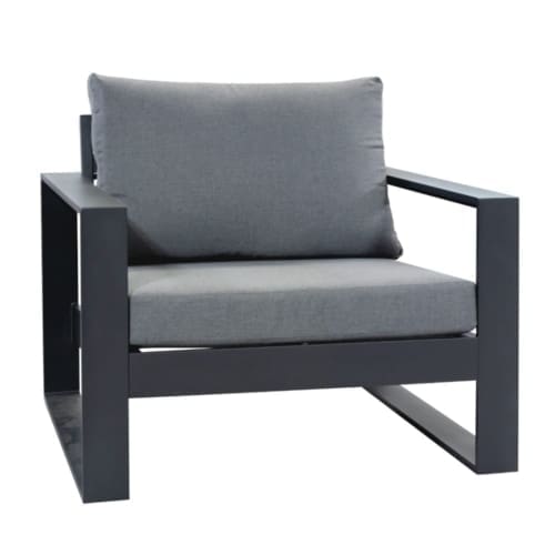 Palm Lounge Chair Charcoal & Grey