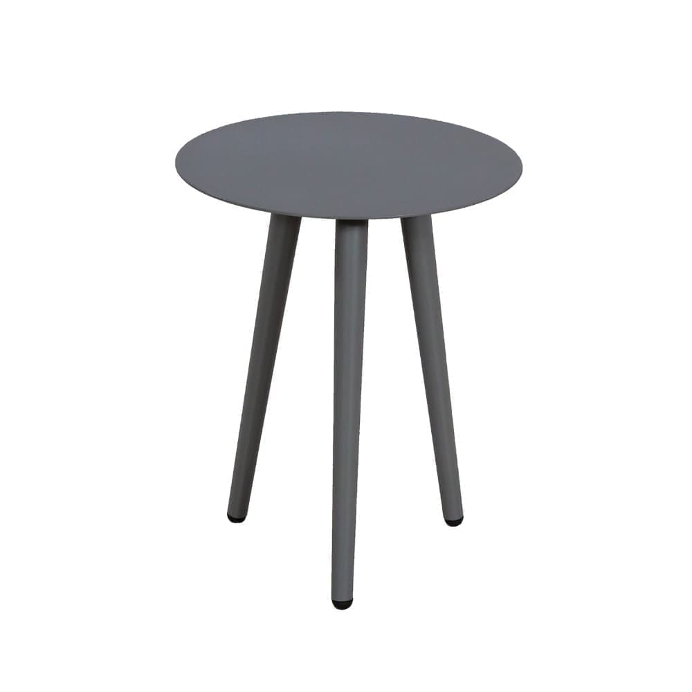 Quin Aluminium Round Side Table 41cm Charcoal VB