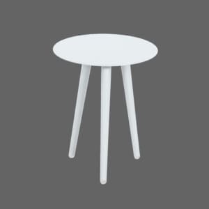 Quin Aluminium Round Side Table 41cm White VB