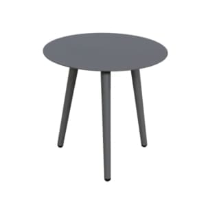 Quin Aluminium Round Side Table 50cm Charcoal VB