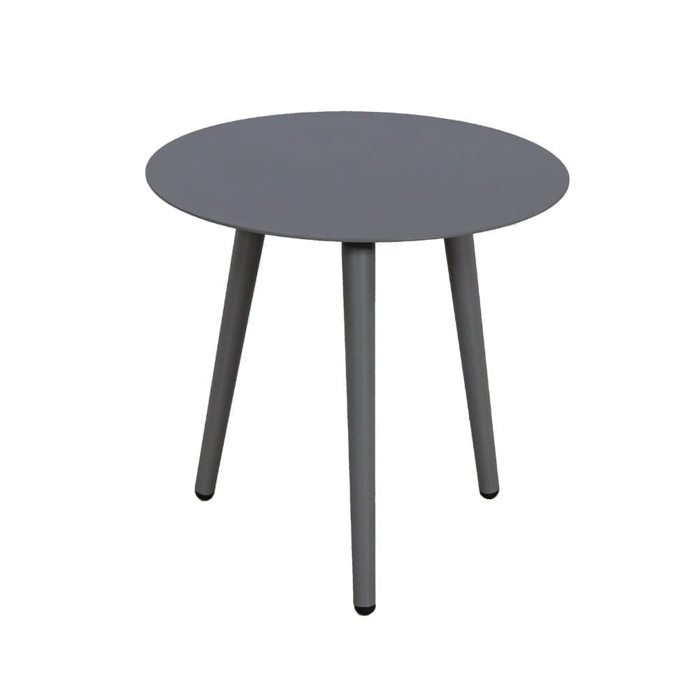 Quin Aluminium Round Side Table 50cm Charcoal VB