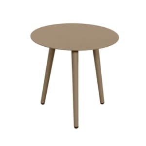 Quin Aluminium Round Side Table 50cm Taupe VB