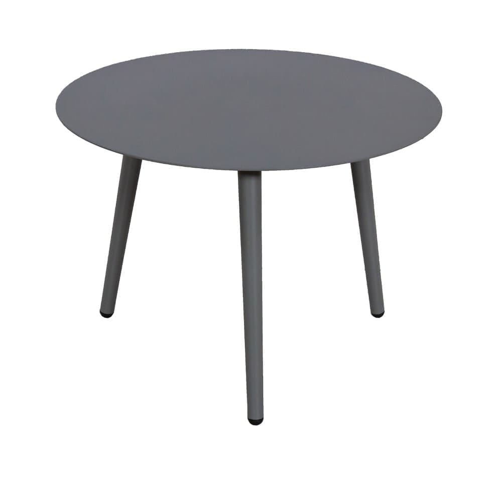 Quin Aluminium Round Side Table 64cm Charcoal VB
