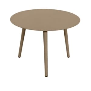 Quin Aluminium Round Side Table 64cm Taupe VB