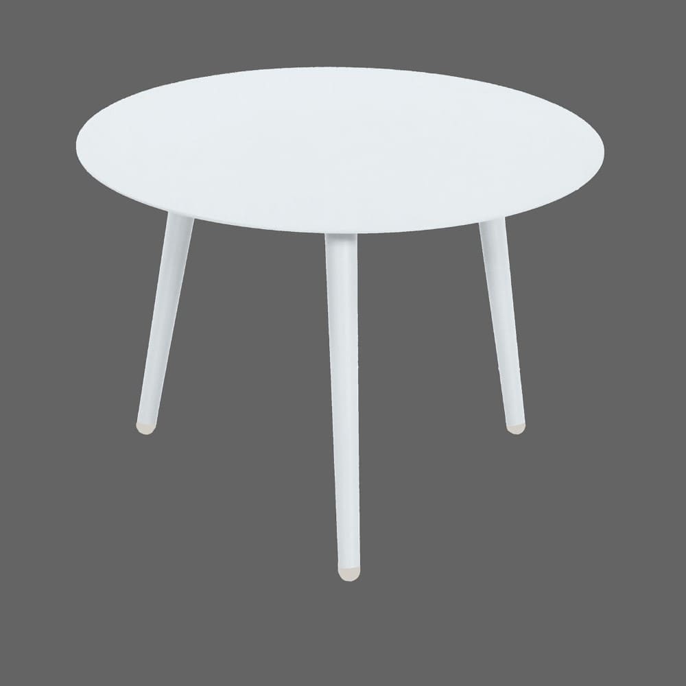 Quin Aluminium Round Side Table 64cm White VB