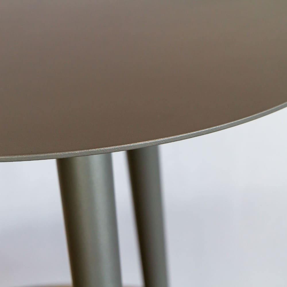 Quin Aluminium Round Side Table Charcoal Close Up VB