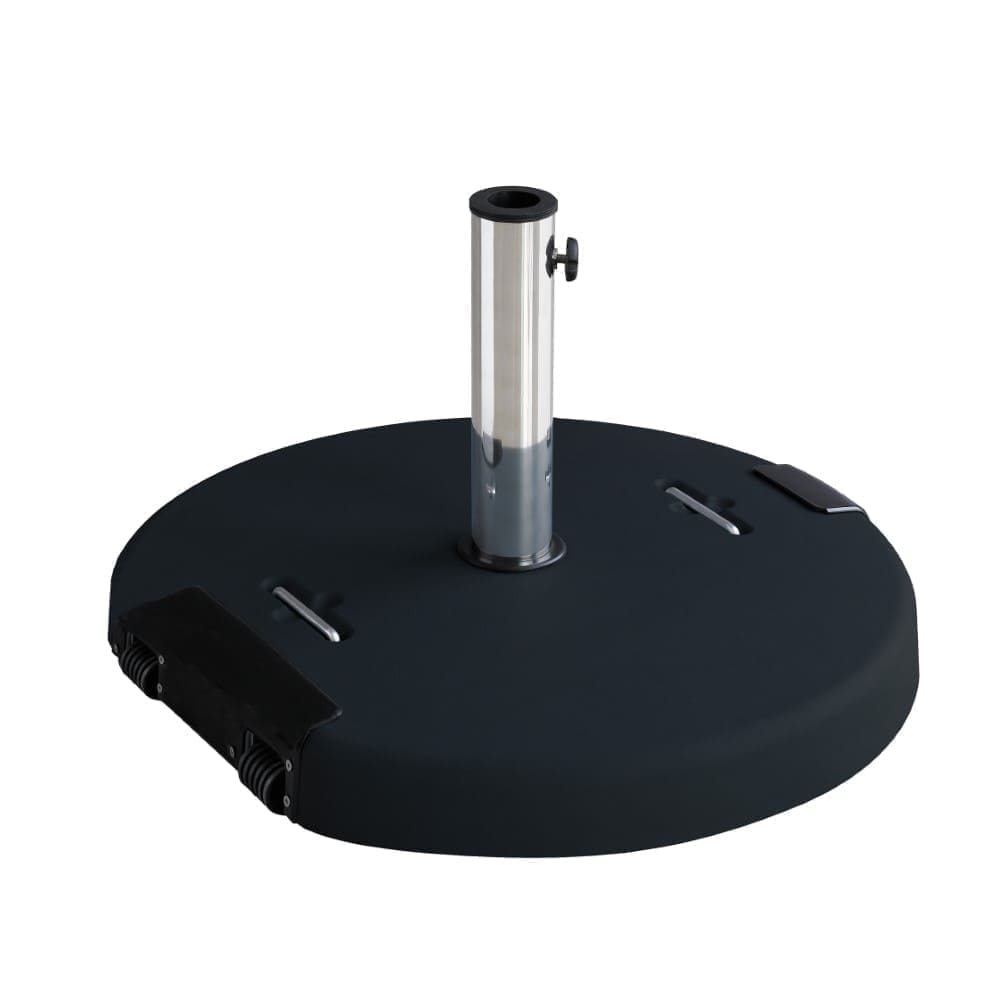 60kg Umbrella Base With Wheels Black