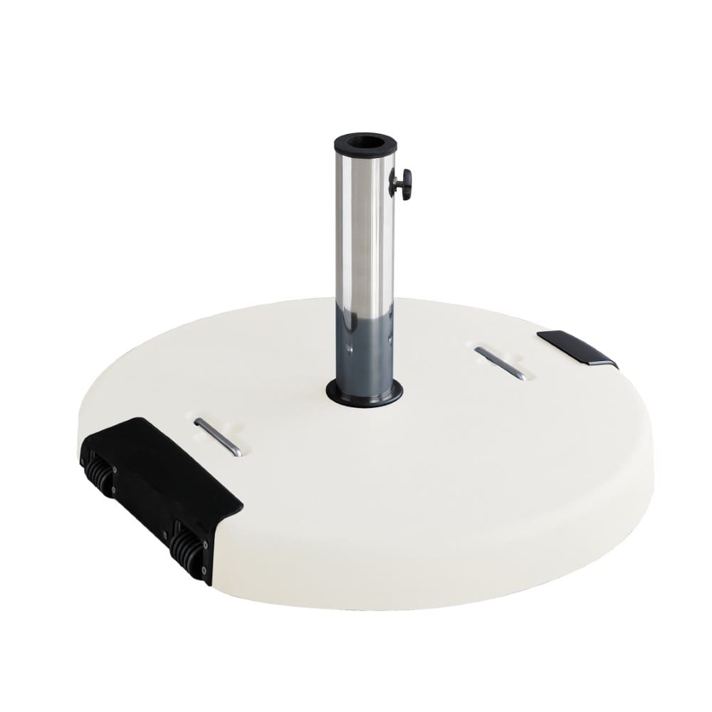 60kg Umbrella Base With Wheels Cream