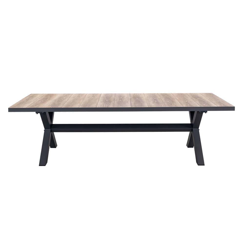 Sultan 10 Seater Dining Table Charcoal Brown VB