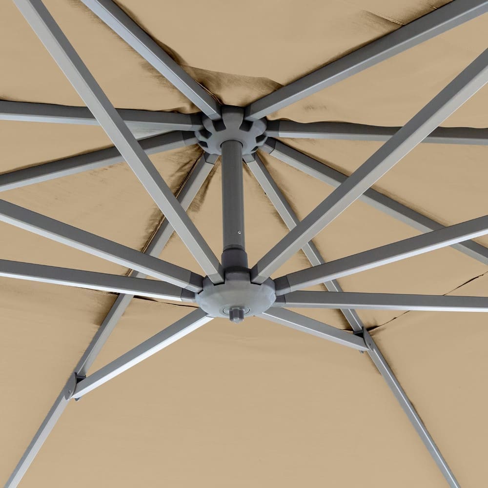 3x3m Sling Umbrella Close Up Khaki VB