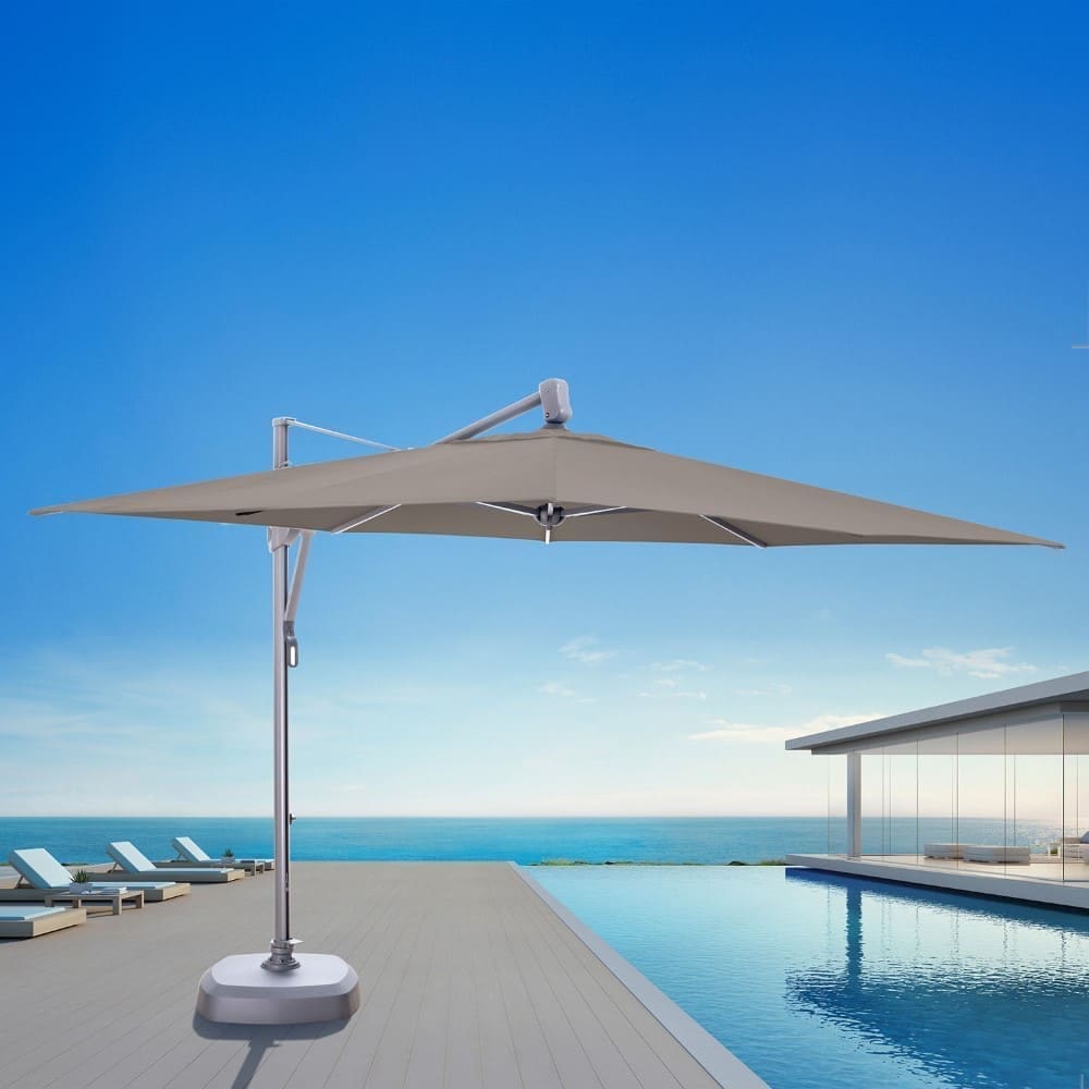 3x3m Sling Umbrella Taupe Lifestyle VB