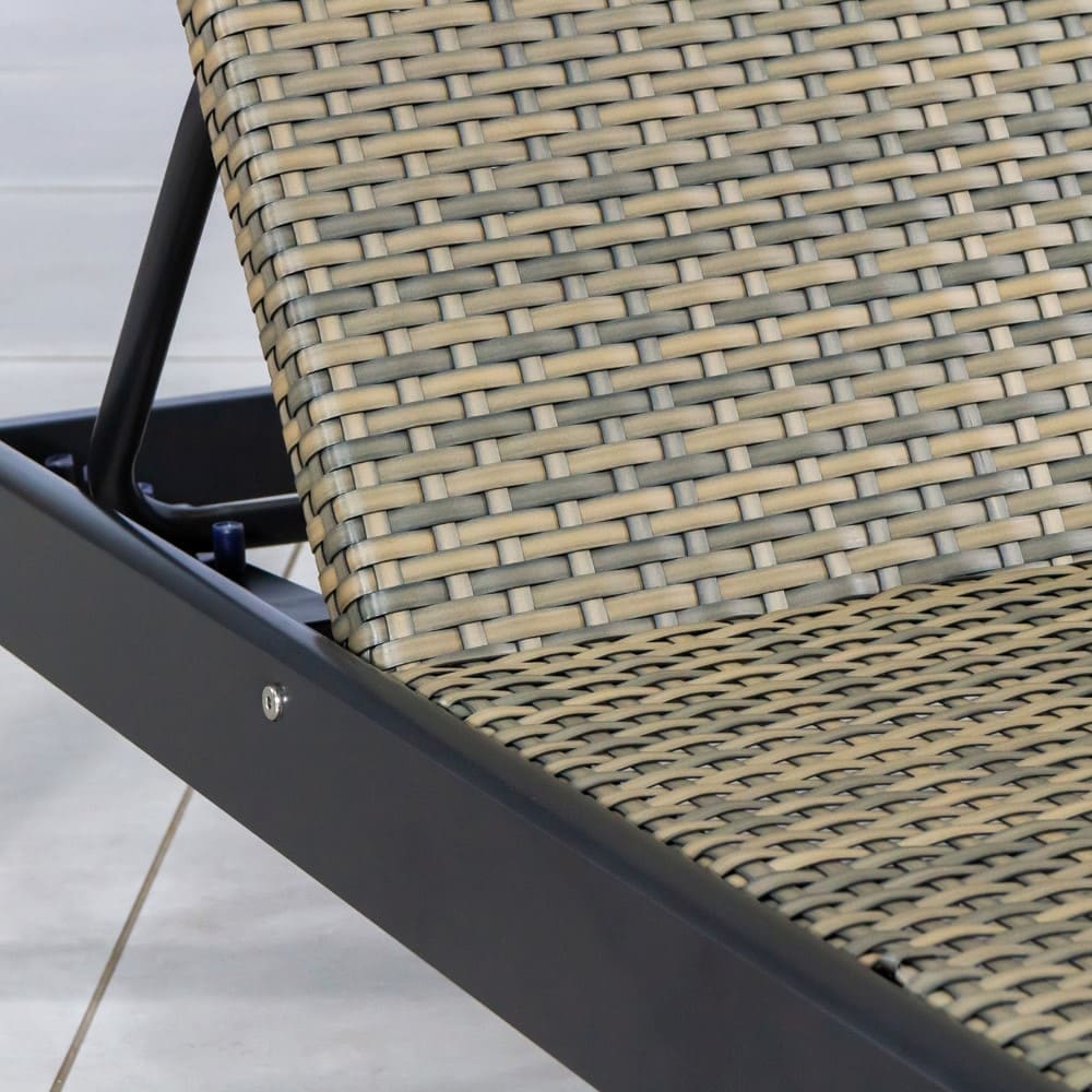 Follina Sun Lounger Charcoal Close Up 2 VB