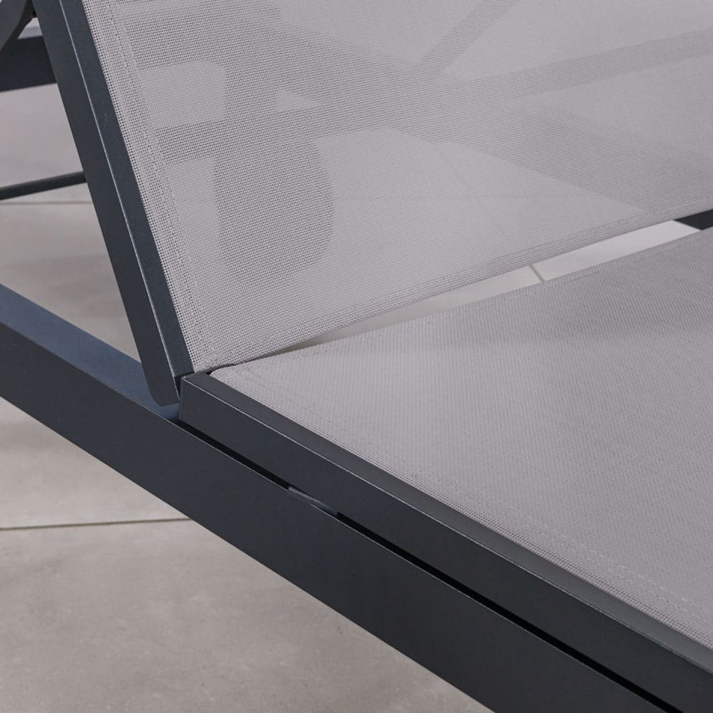 Roxy Sun Lounger Charcoal Light Grey Close Up 2 VB