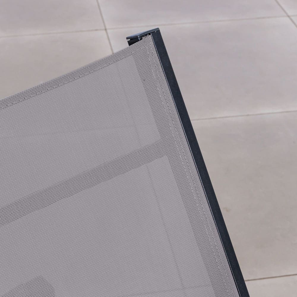 Roxy Sun Lounger Charcoal Light Grey Close Up 3 VB