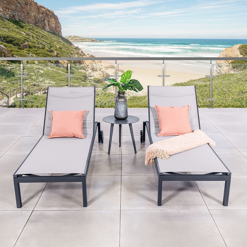 Roxy Sun Lounger Charcoal Light Grey Lifestyle VB