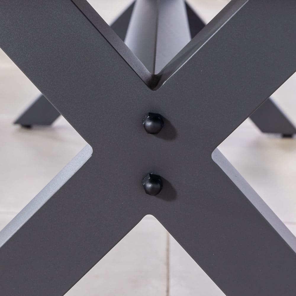 Sultan 8 Seater Dining Table Charcoal Brown Close Up 3 VB