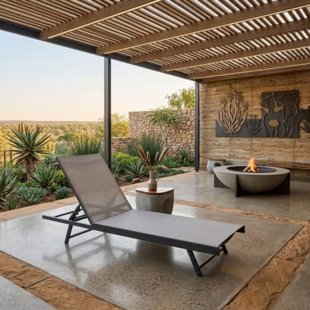 Lourosa Sun Lounger Charcoal