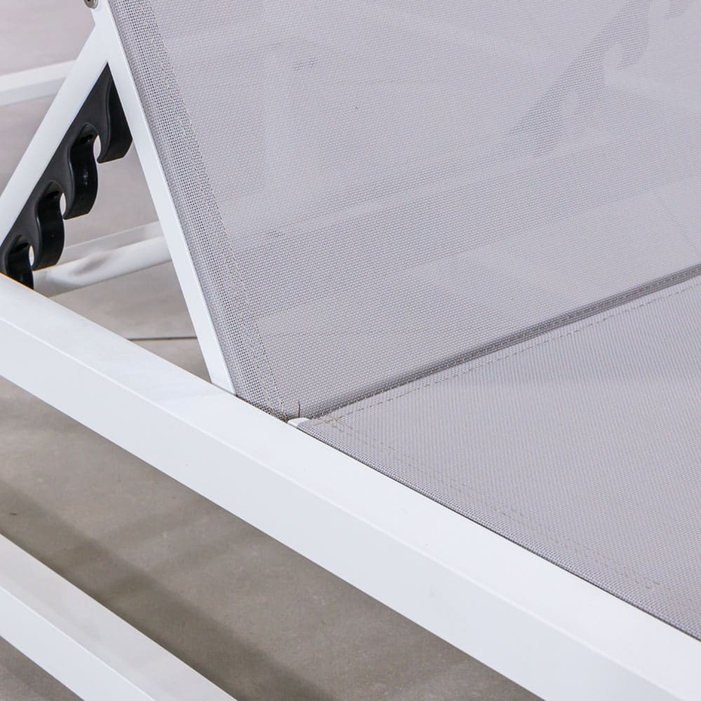 Valentino Sun Lounger White Light Grey Close Up 3 VB